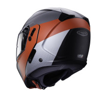 Щелепний шолом caberg модель horus scout колір чорний/червоний/сірий/сріблястий матовий розмір xs