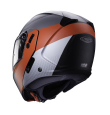 Щелепний шолом caberg модель horus scout колір чорний/червоний/сірий/сріблястий матовий розмір xs