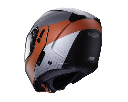 Щелепний шолом caberg модель horus scout колір чорний/червоний/сірий/сріблястий матовий розмір xs