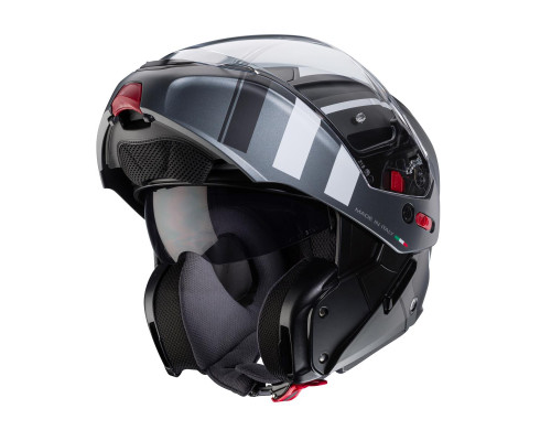 Щелепний шолом caberg модель horus x road колір матовий чорний/сірий/білий розмір l (пі UFOк в комплекті)