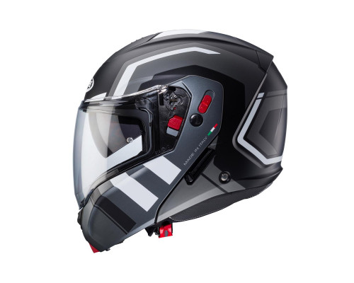 Щелепний шолом caberg модель horus x road колір матовий чорний/сірий/білий розмір m (пі UFOк в комплекті)