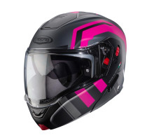 Щелепний шолом caberg модель horus x road колір матовий сірий/чорний/фуксія (інтенсивний рожевий відтінок) розмір xs (пі UFOк в комплекті)
