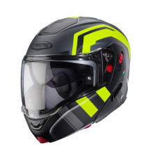Щелепний шолом caberg модель horus x road сірий матовий/чорний/fluo жовтий розмір m (замок в комплекті)