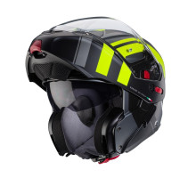 Щелепний шолом caberg модель horus x road колір матовий сірий/чорний/fluo жовтий розмір xl (замок в комплекті)