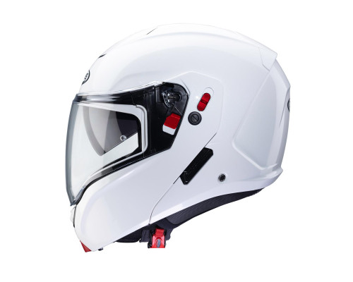 Щелепний шолом caberg відкидний модель horus x суцільний колір білий глянець розмір m (пі UFOк в комплекті)