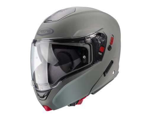 Щелепний шолом caberg модель horus x суцільний колір сірий матовий камуфляж розмір l (штифтовий замок в комплекті)