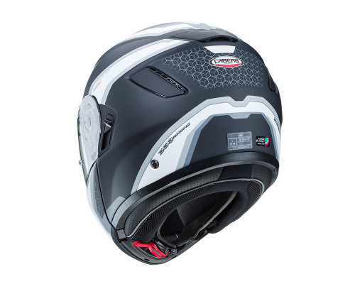 Щелепний шолом caberg модель levo sonar колір чорний/білий/сірий/сріблястий матовий розмір s