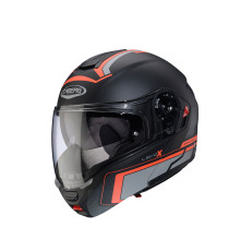 Щелепний шолом caberg модель levo x elite колір матовий чорний/сірий/червоний розмір xl (пі UFOк в комплекті)