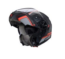 Щелепний шолом caberg модель levo x elite колір матовий чорний/сірий/червоний розмір xxl (пі UFOк в комплекті)