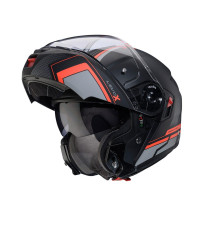 Щелепний шолом caberg модель levo x elite колір матовий чорний/сірий/червоний розмір xxl (пі UFOк в комплекті)