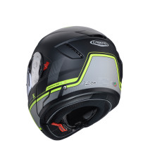 Щелепний шолом caberg модель levo x elite колір матовий чорний/сірий/fluo жовтий розмір s (штифтовий замок в комплекті)