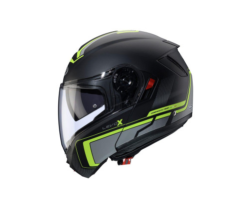 Щелепний шолом caberg модель levo x elite колір матовий чорний/сірий/fluo жовтий розмір xxl (пі UFOк в комплекті)