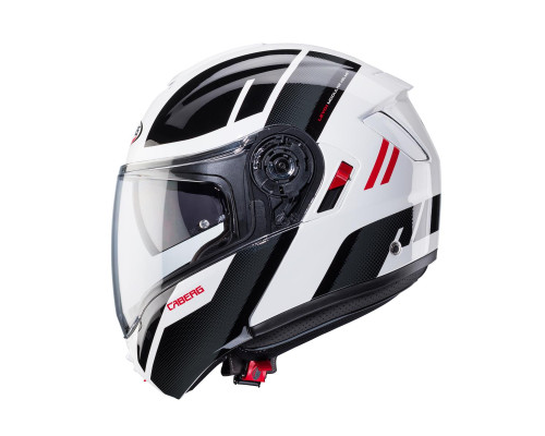 Щелепний шолом caberg модель levo x manta колір білий/сірий/чорний/червоний розмір m (пі UFOк в комплекті)