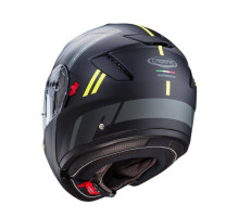 Щелепний шолом caberg модель levo x manta колір матовий чорний/сірий/fluo жовтий розмір s (замок в комплекті)