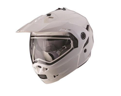 Caberg promotion flip-up щелепний шолом enduro модель tourmax (pinlock) колір білий металік розмір xs (5/5 зірок у тестах shar)