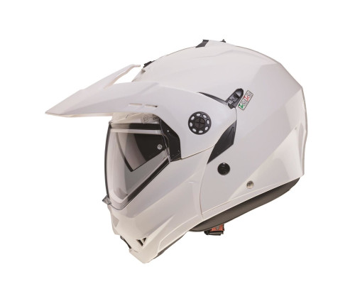 Caberg promotion flip-up щелепний шолом enduro модель tourmax (pinlock) колір білий металік розмір xs (5/5 зірок у тестах shar)