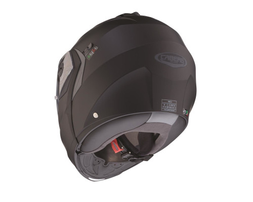 Щелепний шолом caberg promotion відкидний модель duke ii (pinlock) колір матовий чорний розмір s (5/5 зірок в різких тестах)
