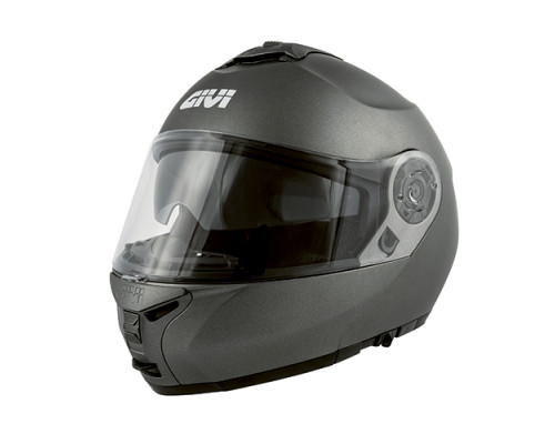 Givi helmet x.20 expedition solid - щелепний шолом з козирком - матовий сірий розмір s / 56