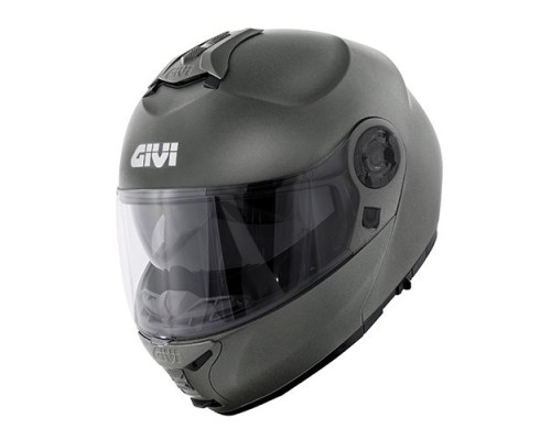 Givi helmet x.21 evo basic - щелепний шолом з козирком - сірий матовий розмір m / 58