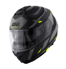 Givi helmet x.21 evo number - щелепний шолом з козирком - матовий чорний з графікою розмір xl / 61