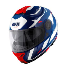 Givi helmet x.21 evo number - щелепний шолом з козирком - синій з графікою розмір m / 58