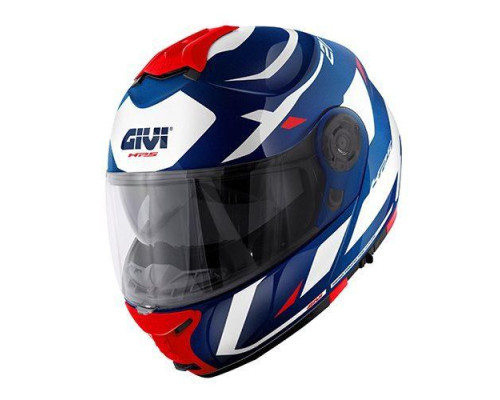 Givi helmet x.21 evo number - щелепний шолом з козирком - синій з графікою розмір m / 58