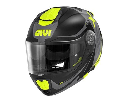Givi helmet x.27 розмір - щелепний шолом з козирком - чорний з fluo графікою розмір xxl / 63