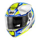 Givi helmet x.27 sector - щелепний шолом з козирком - білий з fluoресцентною графікою розмір xl / 61