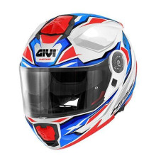 Givi helmet x.27 sector - щелепний шолом з козирком - білий з графікою розмір xl / 61