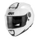 Givi helmet x.27 solid - щелепний шолом з козирком - білий розмір m / 58