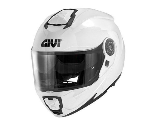 Givi helmet x.27 solid - щелепний шолом з козирком - білий розмір xs / 54