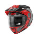 Givi helmet x.27 tourer - щелепний шолом з сечовим міхуром і знімним козирком - чорний з червоним - розмір l / 60