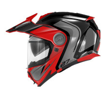 Givi helmet x.27 tourer - щелепний шолом з сечовим міхуром і знімним козирком - чорний з червоним - розмір s / 56
