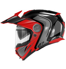 Givi helmet x.27 tourer - щелепний шолом з сечовим міхуром і знімним козирком - чорний з червоним - розмір xs / 54
