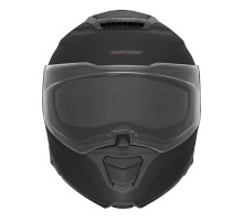 Шолом nox (відкидна) з козирком n967 суцільний колір матовий чорний розмір xxl