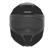 Шолом nox (відкидна) з козирком n967 суцільний колір глянцевий чорний розмір xs