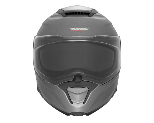 Відкидний шолом nox з козирком n967 solid titanium матовий розмір xxl