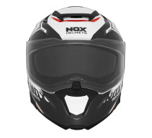 Шолом nox (відкидний) з блендером n967 synchro колір білий/червоний розмір s
