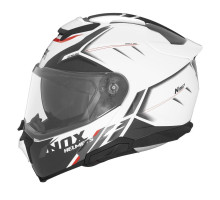Щелепа nox helmet (відкидна) з блендером n967 synchro колір білий/червоний розмір xl розмір xl