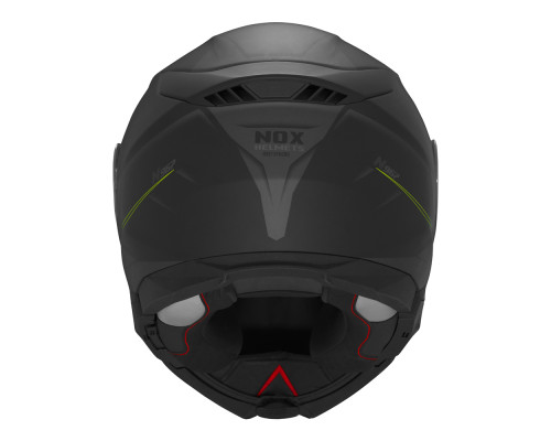 Шолом nox (відкидний) з мигалкою n967 synchro колір чорний/fluoресцентно-жовтий/матовий сірий розмір xl