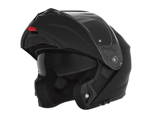 Шолом nox відкидна з козирком n968 матово-чорна розмір s