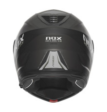 Відкидний шолом nox з козирком n968 ультрачорний/титановий матовий розмір m