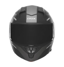 Відкидний шолом nox з козирком n968 ультра чорний/титановий матовий розмір xxl