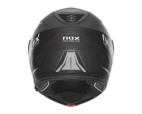 Відкидний шолом nox з козирком n968 ультра чорний/титановий матовий розмір xxl