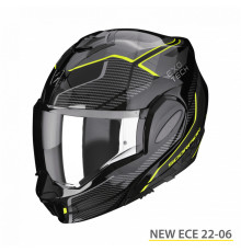 Шолом scorpion maxi (щелепа назад) exo-tech animo black/neon жовтий fluo розмір l