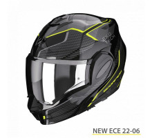 Шолом scorpion maxi (щелепа назад) exo-tech animo black/neon жовтий fluo розмір l