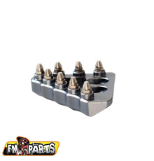Fm-parts колодка заднього гальмівного важеля (широка) ktm/husqvarna колір срібло (метал)