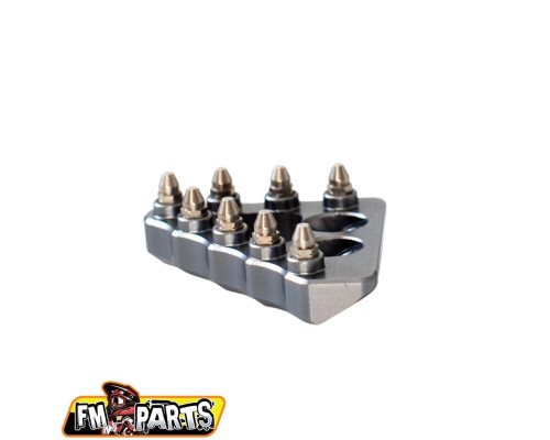 Fm-parts колодка заднього гальмівного важеля (широка) ktm/husqvarna колір срібло (метал)