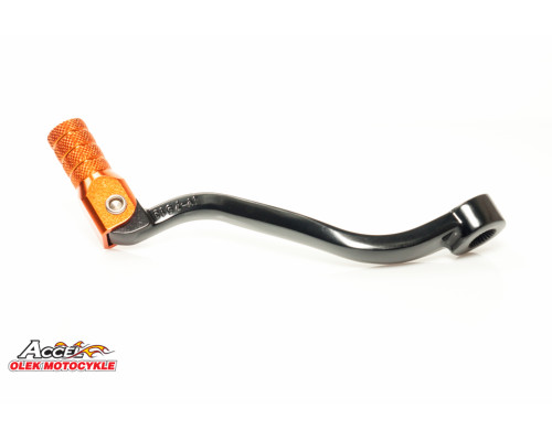 Важіль перемикання передач Accel KTM SX 250/300 '17-'23, EXC 250/300 TPI '17-'23, Husqvarna TE/TEi 250/300 '17-'23, TC 250 '17-'23, Gas Gas EC 250/300 '21-'23, MC 250 '21-'23, KTM EXC 300TPI алюмінієвий, колір чорний, оранжевий наконечник