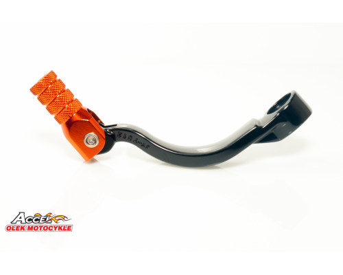 Важіль перемикання передач ktm sx 85 '18-'23, sx 125/150 '16-'23, excf/sxf 450 '16-'22, exc500 '17-'23, gas mc 85/125 '21-'23 mc 450f '21-'23, husqvarna tc 85/125 '16-'23, fc/fe 450 '16-'22 алюміній чорний, помаранчевий наконечник.